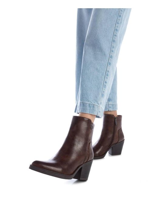 Xti Brown Ankle Booties Refresh Collection By