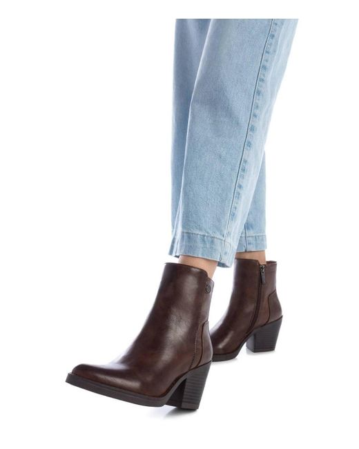 Xti Brown Ankle Booties Refresh Collection By