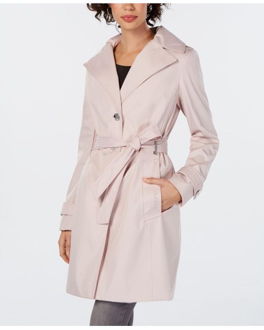 calvin klein petite trench coat