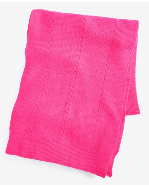On 34th Pink Solid Multi-stitch Scarf