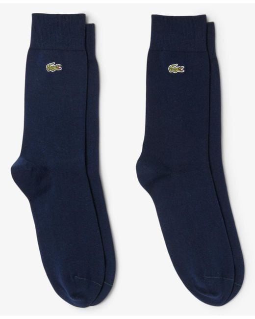Lacoste Blue 2-pack High Height Crew Socks Set