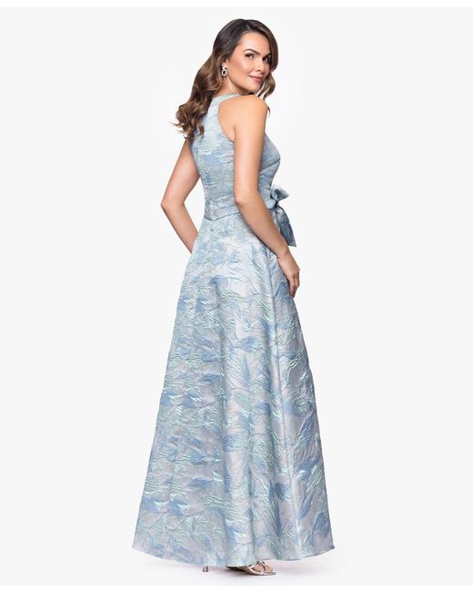 betsy and adam light blue dress & Halter Neck Ball Gown in Elbow drape sleeves plus size wedding gown Deluc Tessa Black Sleeveless Select Coat Size:XXL