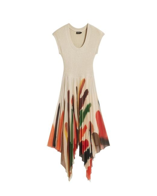 Desigual White Designed Dress