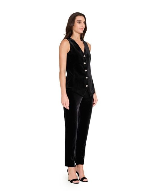 Tahari Black Velvet Ankle Pants