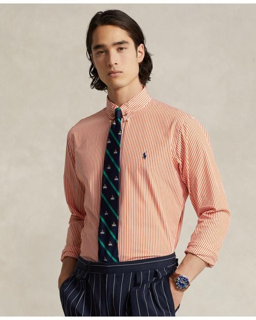 Polo Ralph Lauren Natural Classic-fit Striped Stretch Poplin Shirt for men