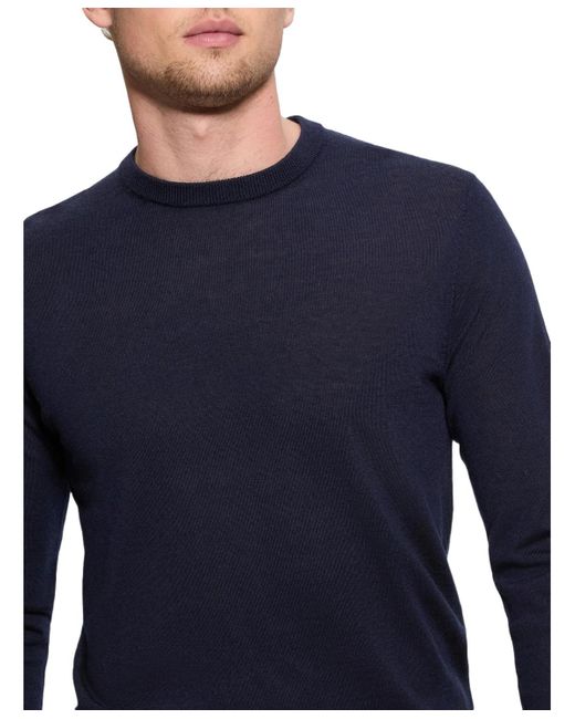 Guess Blue Fred Pullover Sweater for men