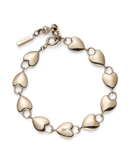 Olivia Burton Metallic Locked Heart Rose Gold Plated Bracelet