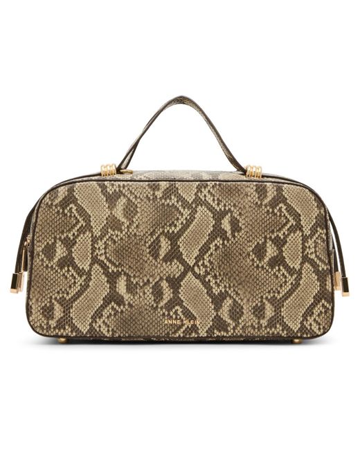 Anne Klein Metallic Double Handle Medium Satchel Bag