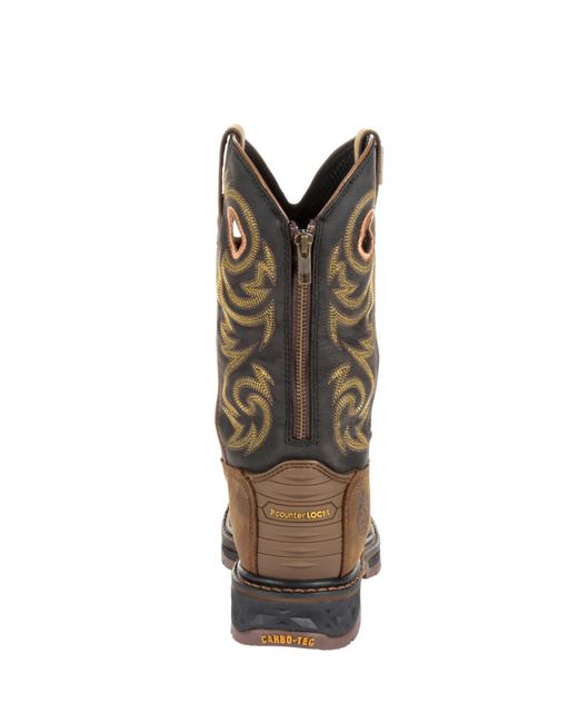 Georgia Boot Brown Carbo-tec Lt Waterproof Pull-on Work Boot for men