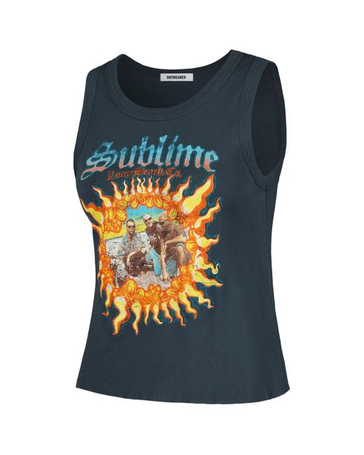 Daydreamer Blue Sublime Graphic Tank Top