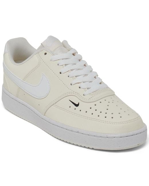 Nike White Court Vision Low Next Nature Casual Sneakers From Finish Line