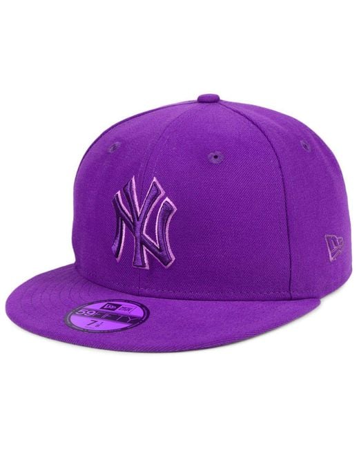 KTZ Purple New York Yankees Prism Color Pack 59fifty Fitted Cap for men