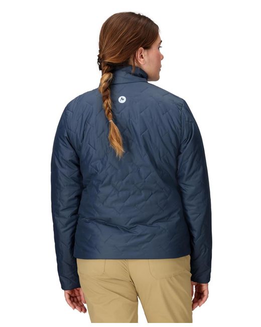 Marmot Blue Monoquilt Elastic-bound Cuff Jacket