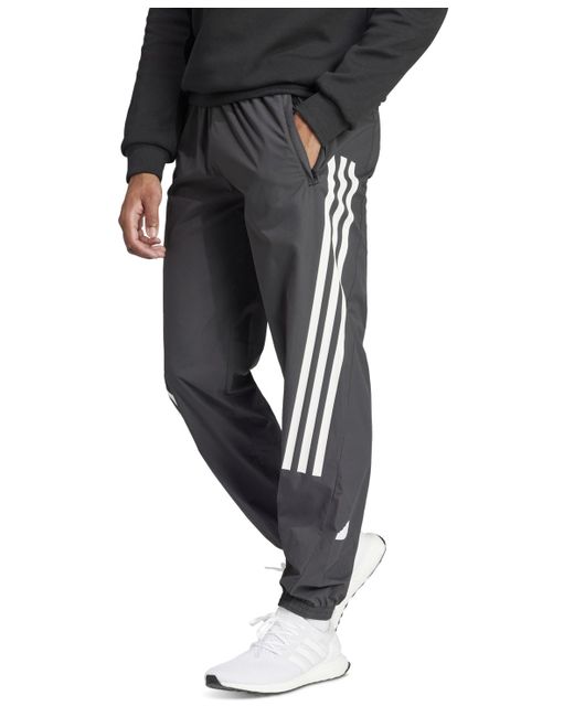 Adidas Black Future Icons Woven 3-stripe Track Pants for men