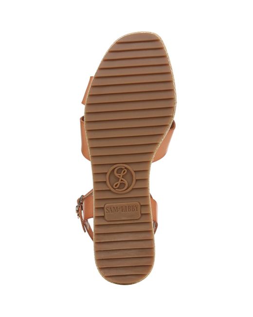 Sam & Libby Brown Camille Platform Wedge Sandals