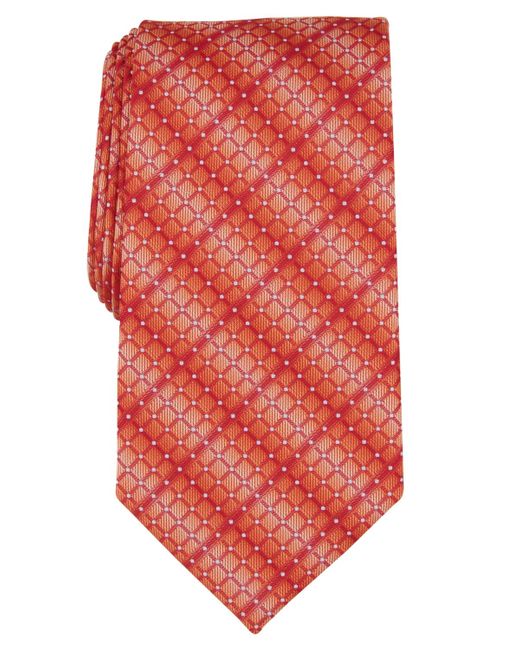 Perry Ellis Red Weaver Geometric Dot Tie for men