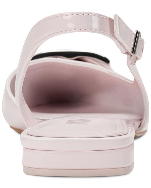 DKNY White Clemma Pointed Toe Flats