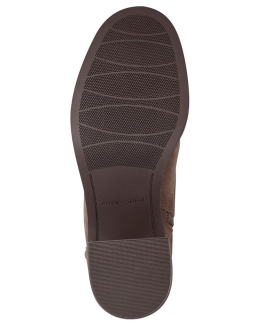 Easy Spirit Women's Brown Yosline Block Heel Dress Booties