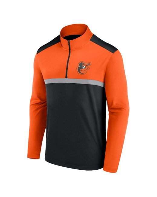 Fanatics Orange Baltimore Orioles Unstoppable Quarter-zip Top for men