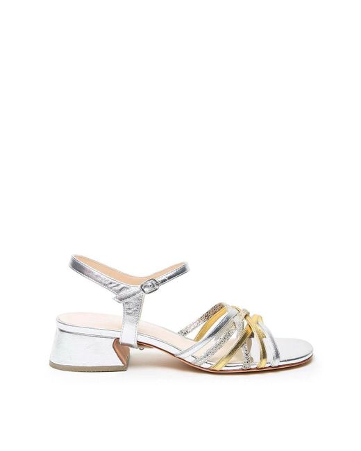Alterre White Jackie Customizable Bell Sandals