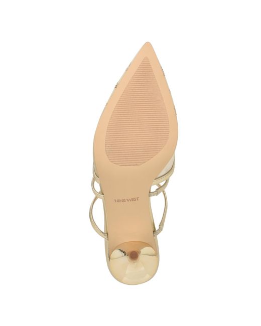 Nine West Metallic Tianala Caged Slip-on Stiletto Pumps