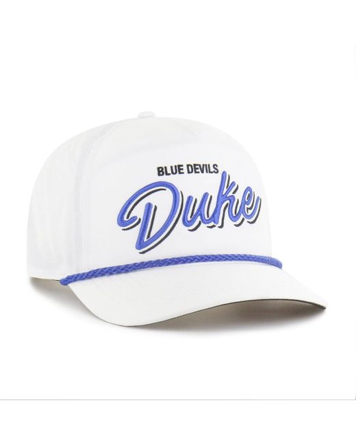 '47 White Duke Blue Devils Fairway Hitch Adjustable Hat for men