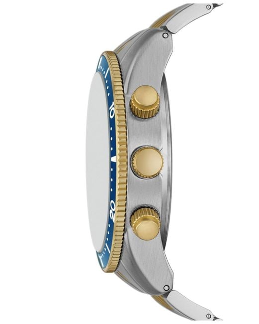 Folio Blue Three Hand 2t Silver-tone for men