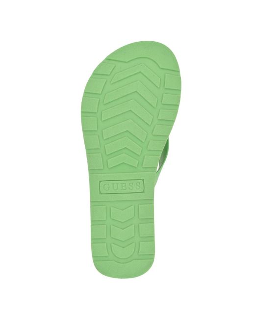 Guess Green Candry Triangle Logo Eva Thong Flip Flop Sandals