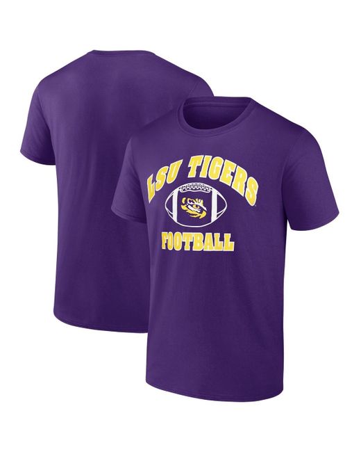 Fanatics Unlabeled Purple Lsu Tigers Basic Team Arch T-shirt for men
