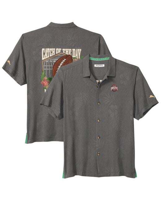 Tommy Bahama Gray Buffalo Bills Catch Of The Day Button-up Shirt for men