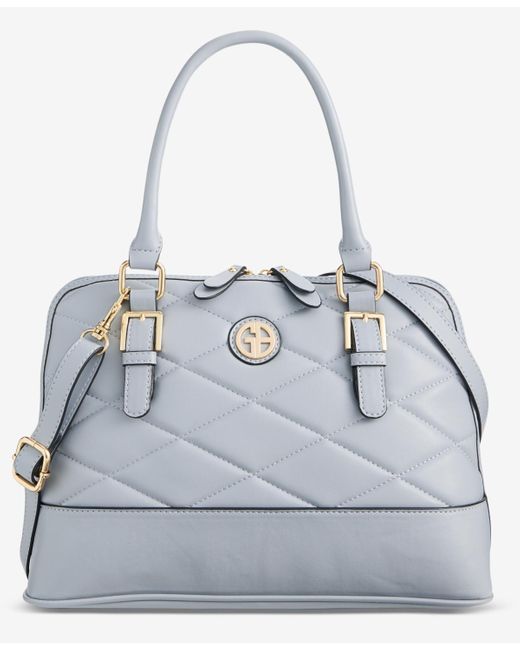 Giani Bernini Gray Medium Quilted Dome Satchel