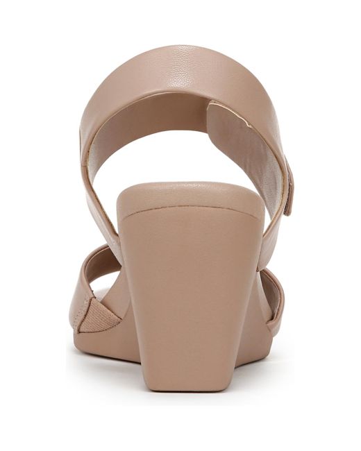Naturalizer Metallic Imani Open Round Toe Wedge Sandals
