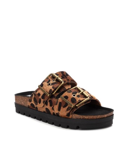 Xti Brown Footbed Sandals Refresh By