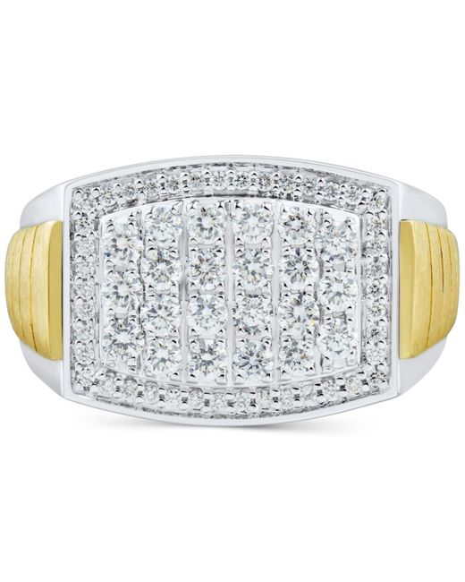 Grown With Love Metallic Lab Grown Diamond Cluster Ring (1 Ct. T.w. for men