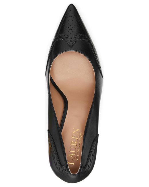 Lauren by Ralph Lauren Lynden Pointed Pumps in Brown Lyst