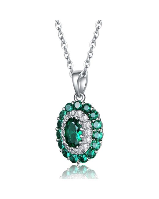 Genevive Jewelry Green Long Lasting Sterling Silver
