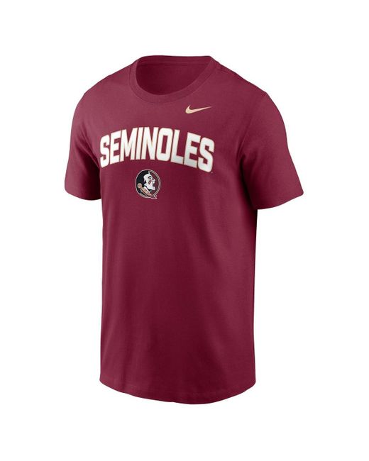 Nike Red Florida State Seminoles Primetime Arch Stack T-shirt for men