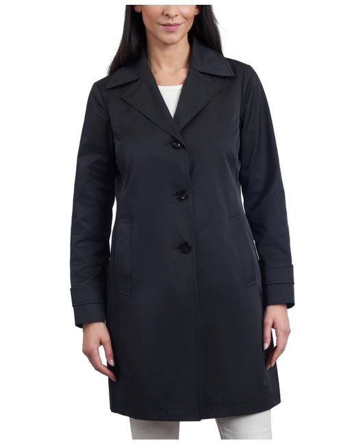 Michael Kors Blue Michael Single-breasted Reefer Trench Coat