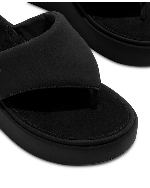 Fitflop Black Flatforms Wedge Toe-post Sandals