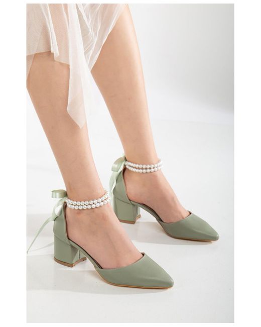 Forever & Always Shoes White Miranda Low Block Heels