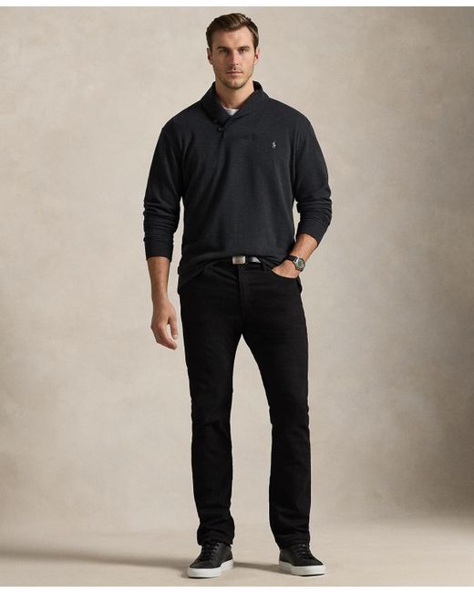 Polo Ralph Lauren Black Big & Tall Luxury Jersey Shawl-collar Pullover for men