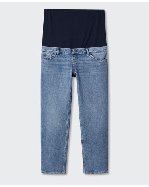Mango Maternity Straight Jeans in Blue | Lyst