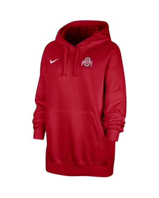 Nike Ohio State Buckeyes Sideline Twohit Club Fleece Pullover Hoodie