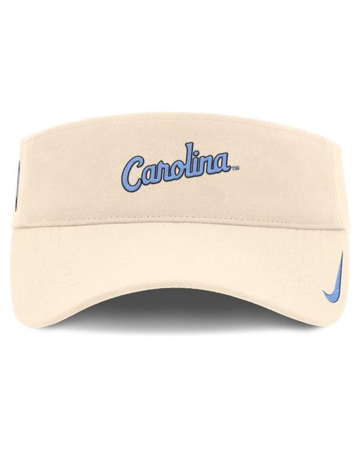 Nike White North Carolina Tar Heels Primetime Ace Adjustable Visor Hat for men