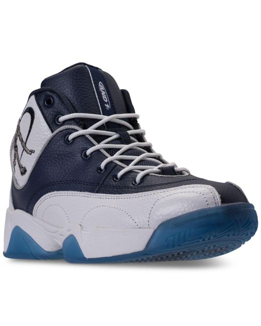 AND1 Blue Men's Coney Island Classic Basketball Sneakers From Finish Line for men