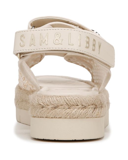 Sam & Libby Natural Austin Double Strap Flatform Sandals
