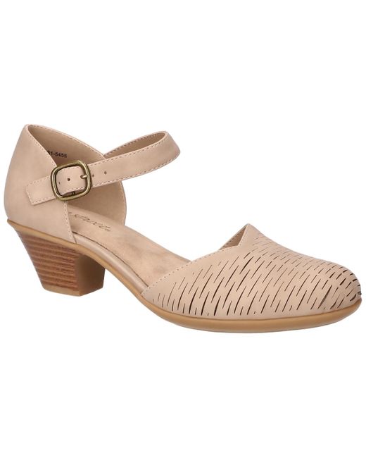 Easy Street Pink Justina Block Heel Als