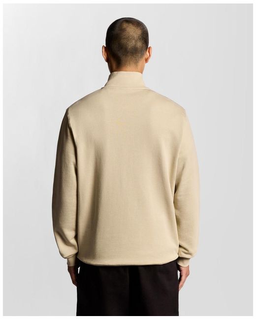 Lyle & Scott Natural Loopback Quarter Zip Sweat for men