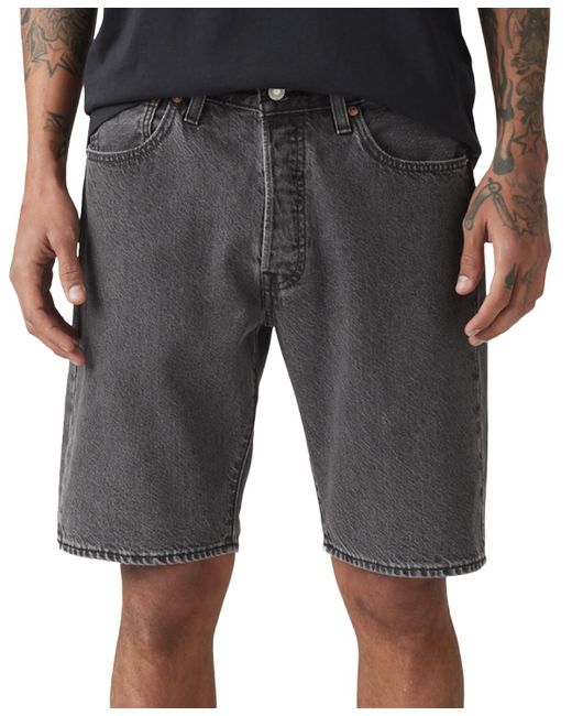 Levi's Gray 501 Original Regular-fit 9" Lightweight Denim Shorts for men