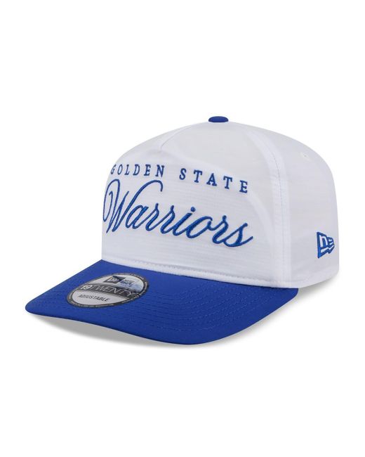 KTZ Blue White/royal Golden State Warriors 2025 Nba Draft On-stage Nylon 19twenty Adjustable Hat for men